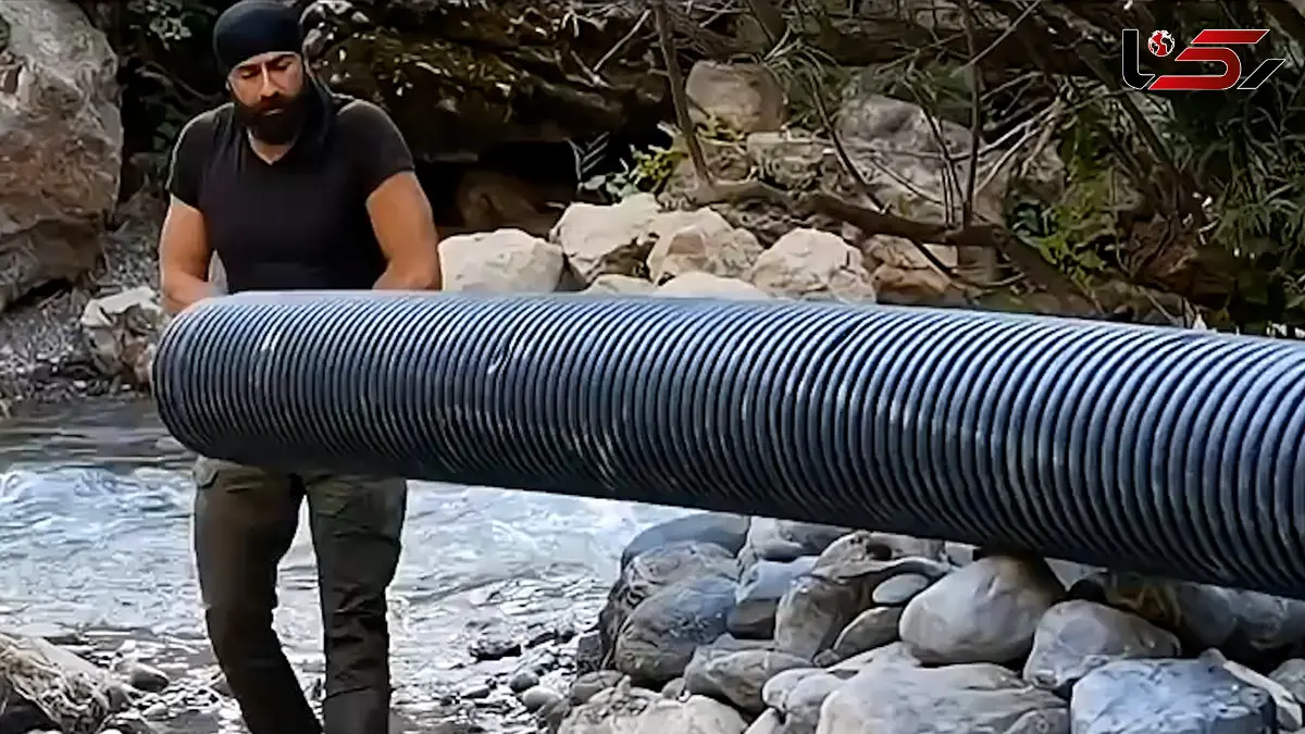 فیلم روش نوآورانه ماهیگیری با لوله