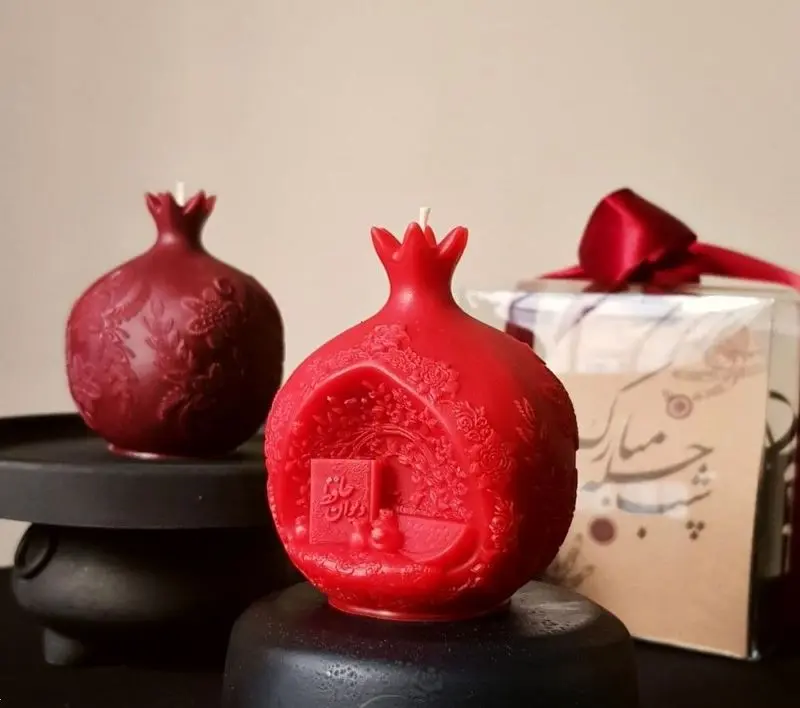 مدل شمع یلدایی | مدل شمع یلدایی جدید ۱۴۰۴ با طرح انار و هندوانه که عروس های باسلیقه عاشقشن!