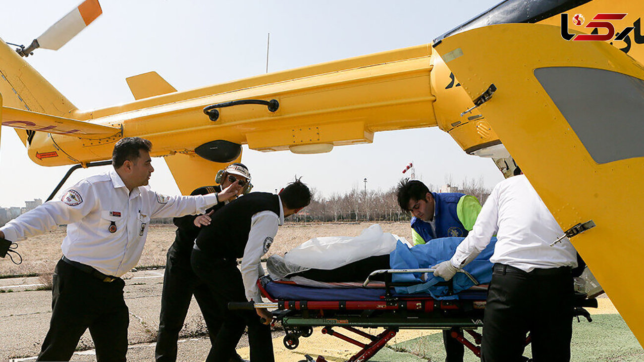 پرواز هلیکوپتر برای نجات جان 3 نفر در جاده زاهدان