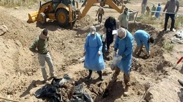 76 گورجمعی قربانیان داعش در سنجار عراق کشف شد