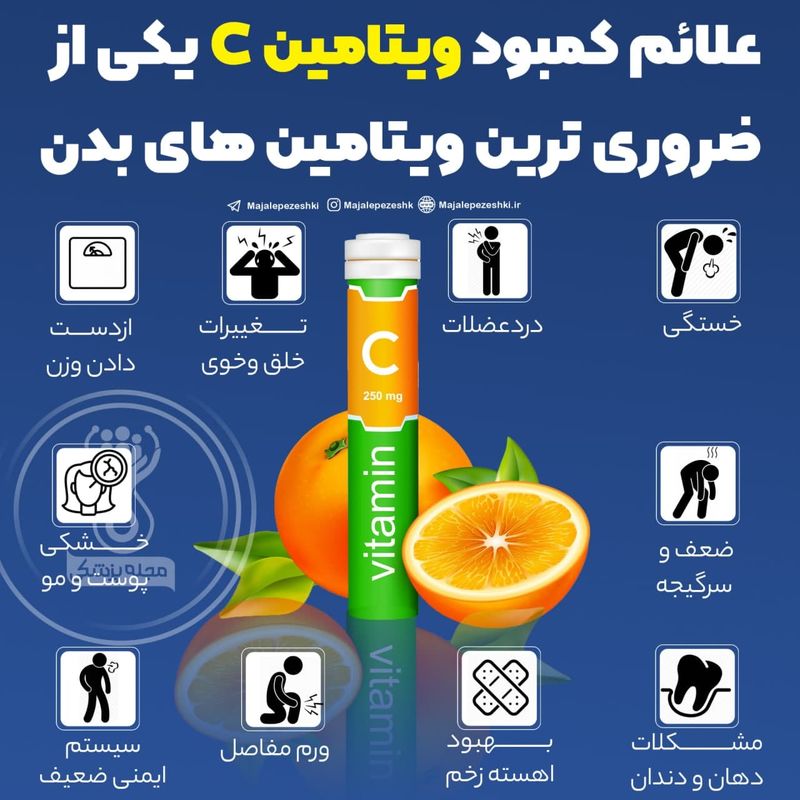 علامت کمبود ویتامین C