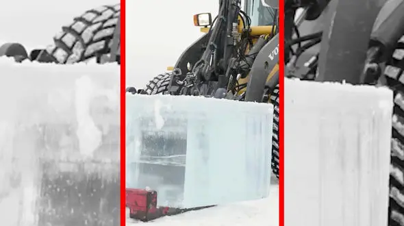 فیلم رقابت نفس گیر برای ساخت هتل یخی سوئد