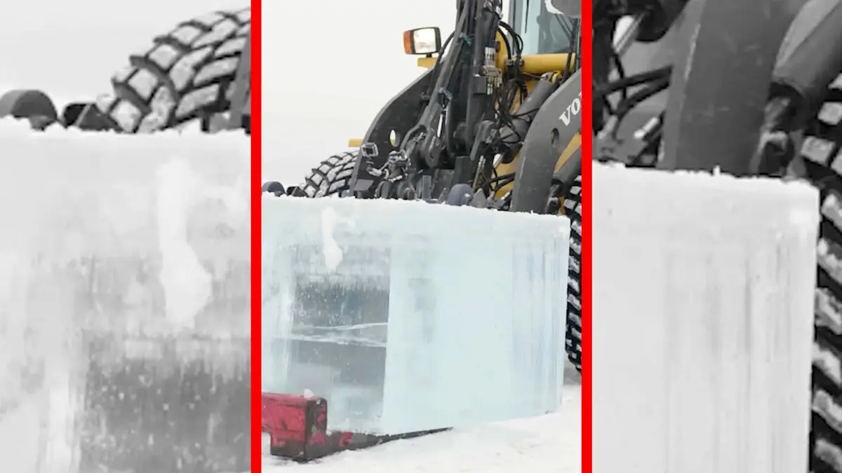 فیلم رقابت نفس گیر برای ساخت هتل یخی سوئد