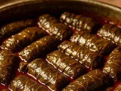 صفر تا صد درست کردن دلمه قاجاری برگ مو + فیلم