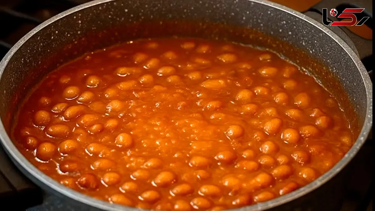 خوراک لوبیا چیتی لعاب‌ دار و خوشمزه + فیلم