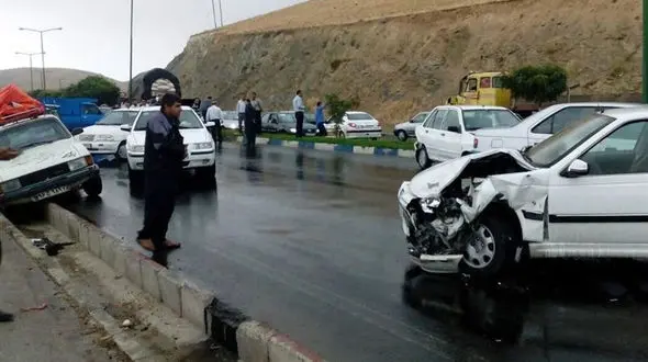  تصادف هولناک 3 خودرو در  فرودگاه امام خمینی (ره)+عکس