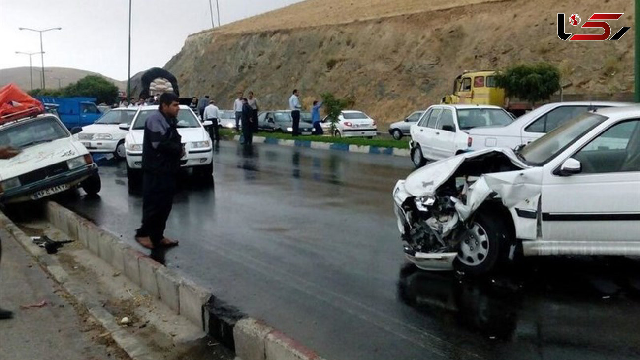  تصادف هولناک 3 خودرو در  فرودگاه امام خمینی (ره)+عکس