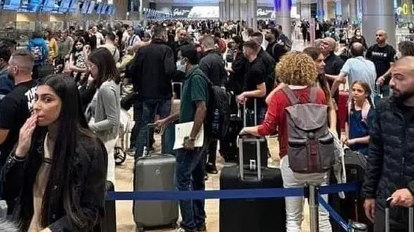 ازدحام صهیونیست‌ها در فرودگاه «بن گوریون» برای فرار از اراضی اشغالی