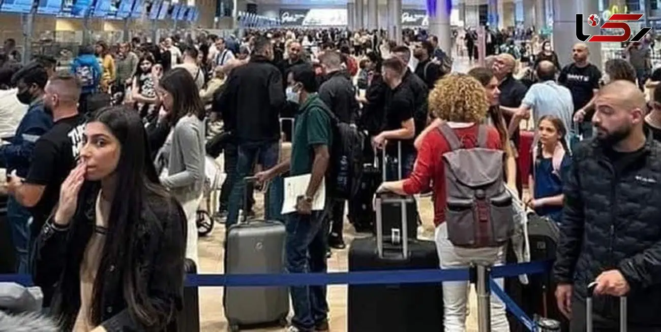 ازدحام صهیونیست‌ها در فرودگاه «بن گوریون» برای فرار از اراضی اشغالی