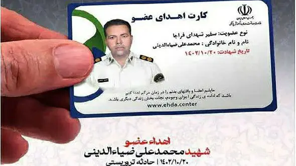 شهادت محمد علی ضیاء الدینی در حادثه ترویستی کرمان / غنچه های ارغوانی