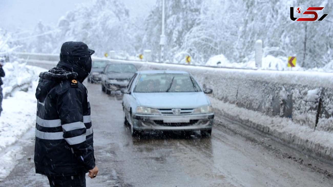 وضعیت مسیرهای استان تهران در زیر پوشش برف و باران 