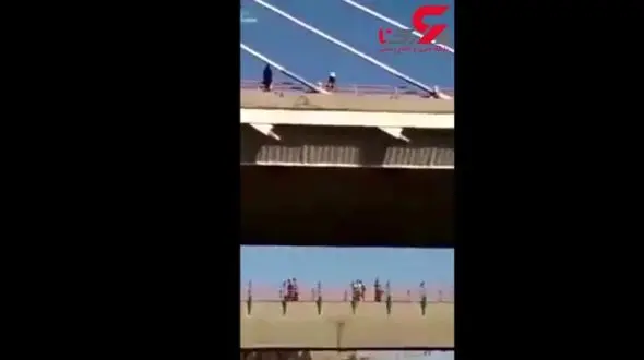 خودکشی دختر جوان از روی پل امام حسین + فیلم