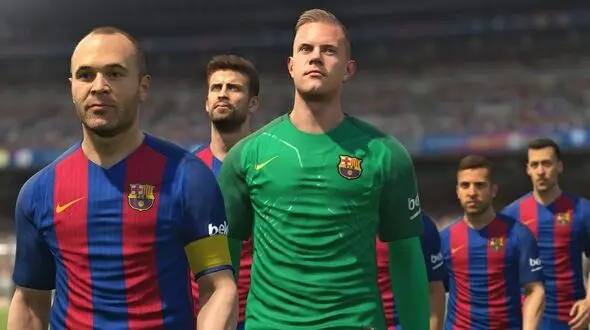 مقایسه چهره بازیکنان بارسلونا در واقعیت و بازی PES 2018 +فیلم