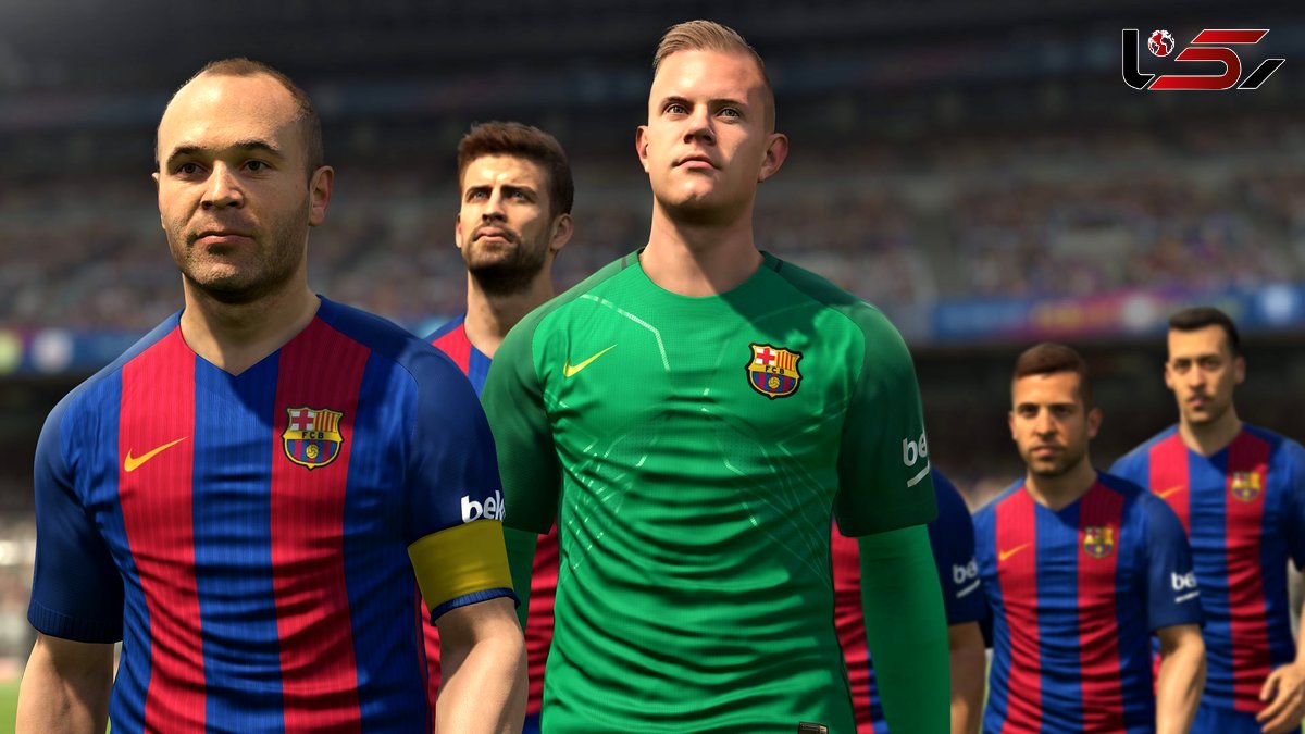 مقایسه چهره بازیکنان بارسلونا در واقعیت و بازی PES 2018 +فیلم