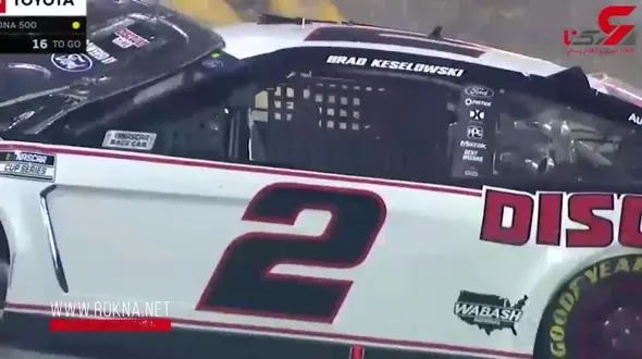 لحظه تصادف 19 ماشین در مسابقه + فیلم