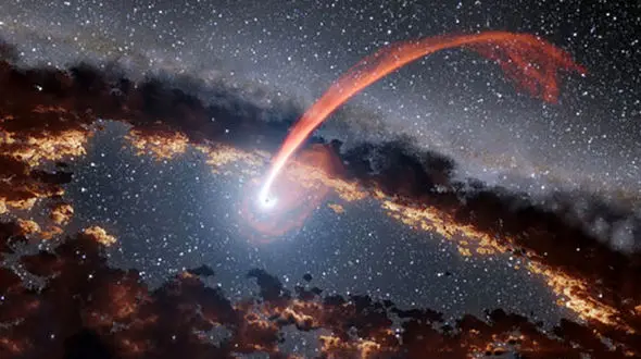 تصویری از یک سیاه‌چاله خشمگین!