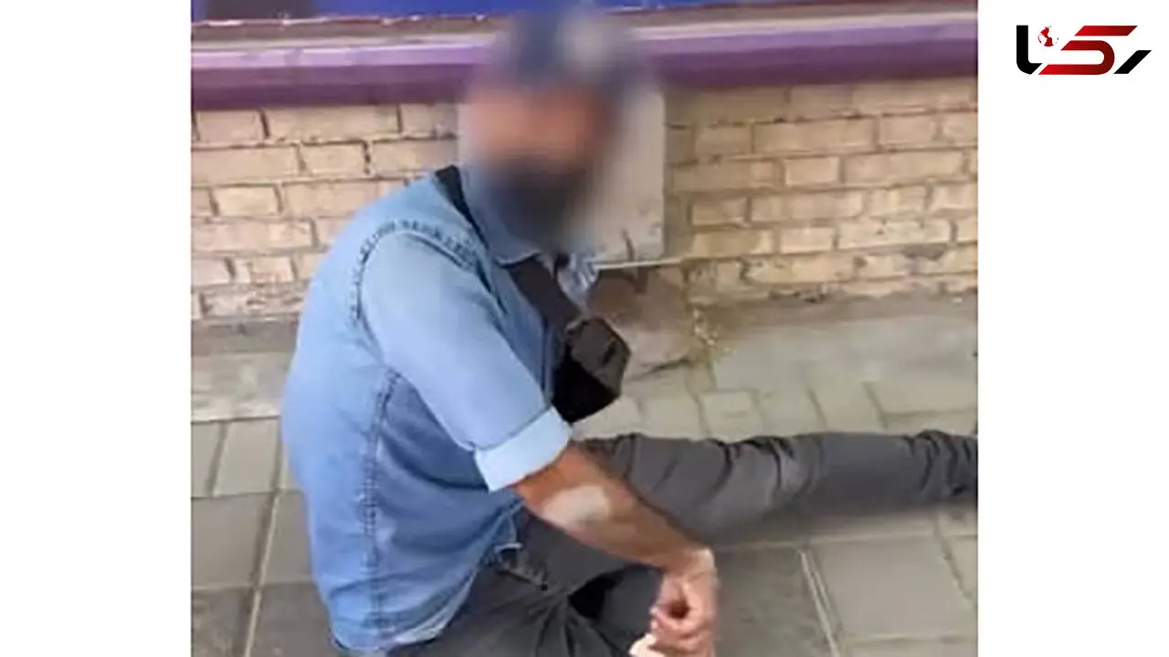 فیلم / گدای معلول پلیس را دید راست راست راه رفت / در بجنورد بازداشت شد