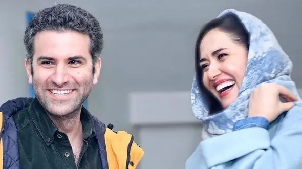عکس / رونمایی از  عکس عروسی هوتن شکیبا، حبیب سریال لیسانسه ها/ لباس عروس زیبای همسر حبیب در کت و شلوار متفاوت