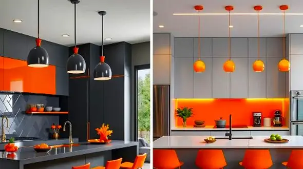 15راهکار برای طراحی آشپزخانه نارنجی جذاب و شگفت‌ انگیز