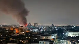  آتش‌سوزی شامگاهی در مرکز تهران  + عکس  و فیلم