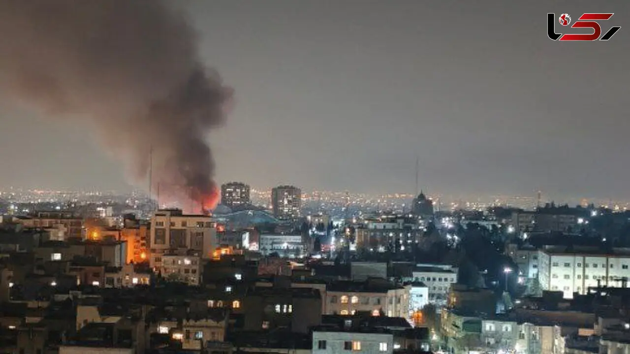  آتش‌سوزی شامگاهی در مرکز تهران  + عکس  و فیلم