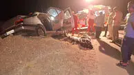شاخ به شاخ پژو 405 با بنز در جاده فردوس / 3 تن کشته و تنها یک زن زنده ماند + عکس