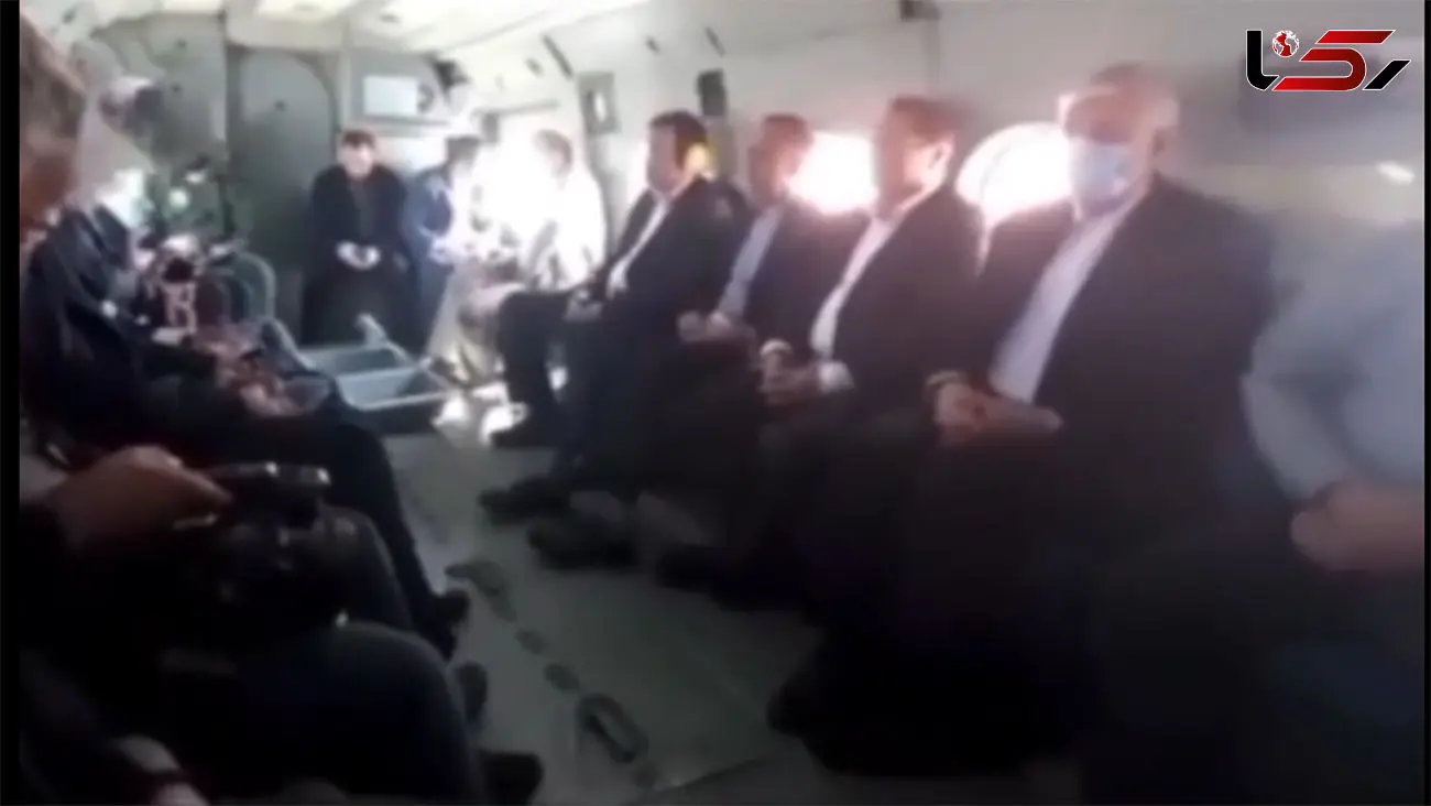 اولین فیلم از داخل کابین هلیکوپتر حامل وزیر ورزش قبل از سقوط