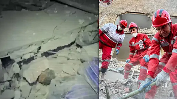 ویدئوی دردناک از آخرین لحظات بیرون آوردن پیکر شهید 2 ماهه