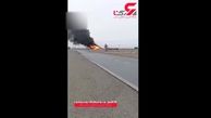 انفجار گاز در خوروبیابانک / راننده تریلی جان باخت + فیلم