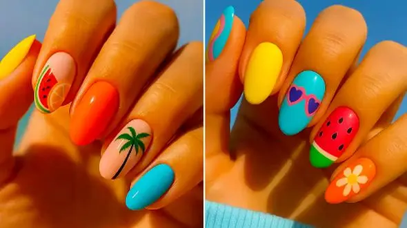 زیباترین دیزاین‌ های ناخن تابستان 2025؛ ایده‌ های خاص و خلاقانه