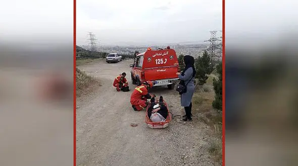 سقوط بانوی مسن به دره 20 متری+عکس