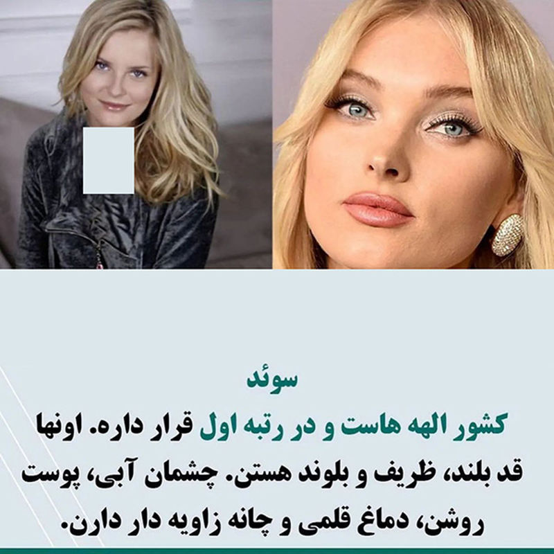 زیباترین زنان مطعلق به کدام کشور ها هستند؟