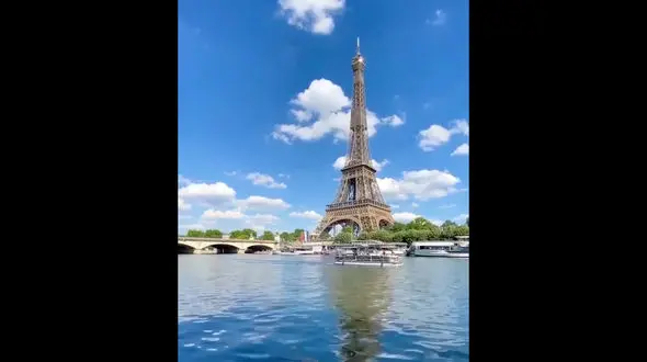 ببینید / قشنگی برج ایفل در دل رودخانه + فیلم