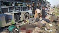 تصاویر تکاندهنده از انفجار اتوبوس /100 مسافر کشته شدند + عکس 14+ 