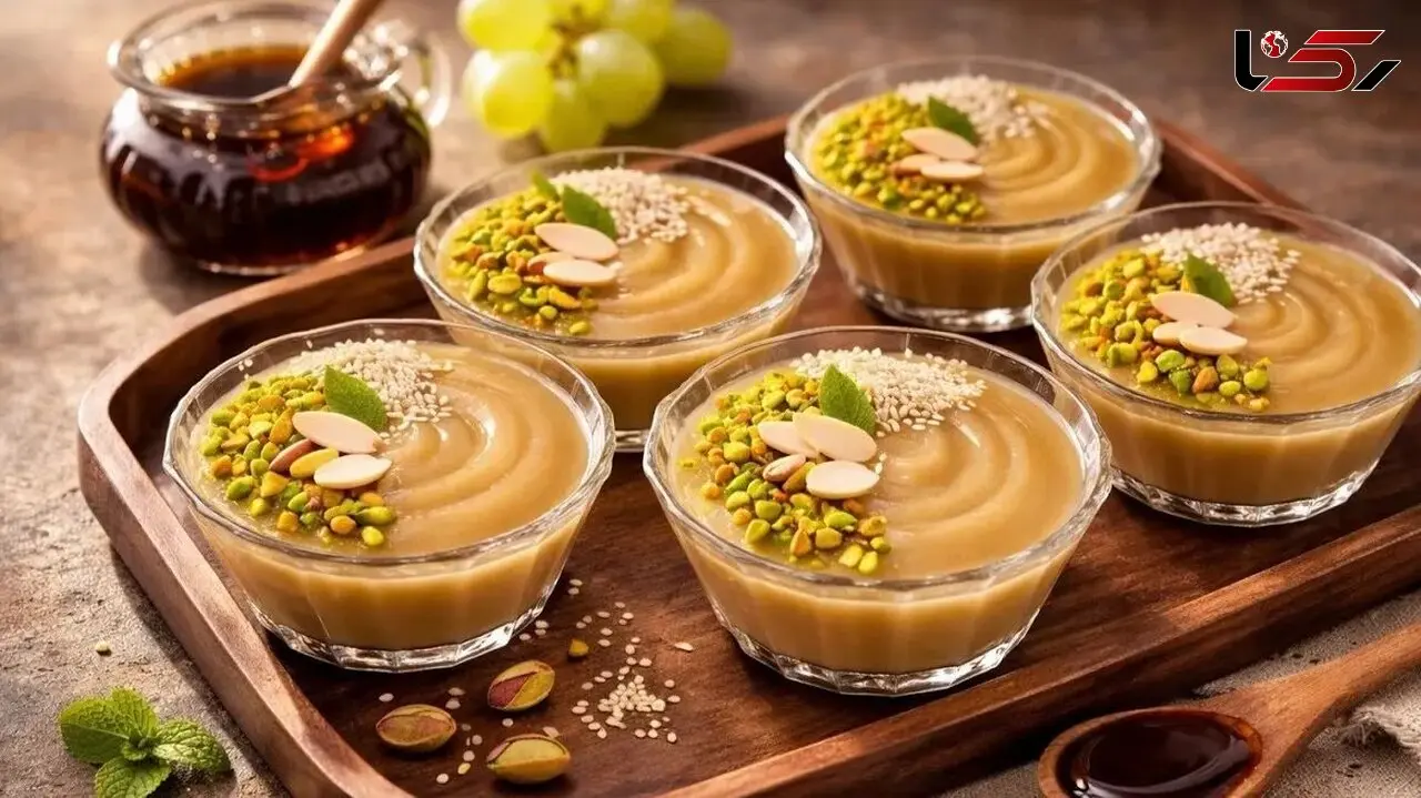 فیلم طرز تهیه دسر سنتی و خوشمزه با شیره انگور برای افطار