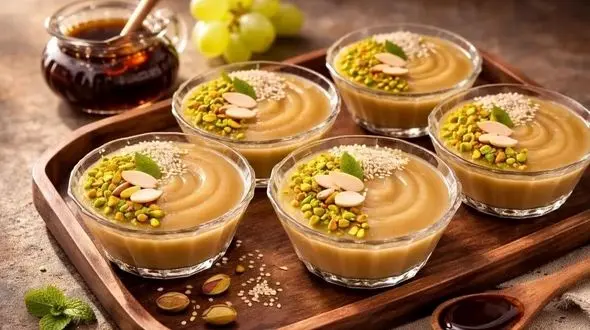 فیلم طرز تهیه دسر سنتی و خوشمزه با شیره انگور برای افطار