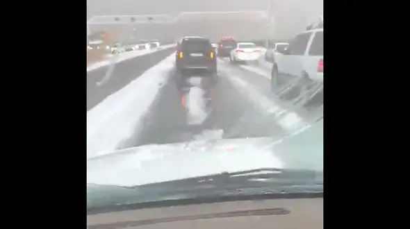 ببینید / غافلگیری مردم کویت از بارش برف + فیلم 