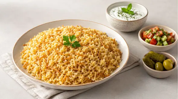عکس مراحل و طرز تهیه بلغور پلو با رشته؛ یک غذای مقوی و متفاوت برای شام / پاسخ به سوالات کاربران