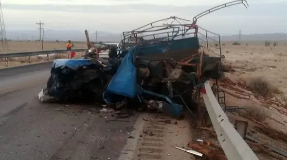 نیسان وانت 2 مرد را در جاده زنجان به کشتن داد