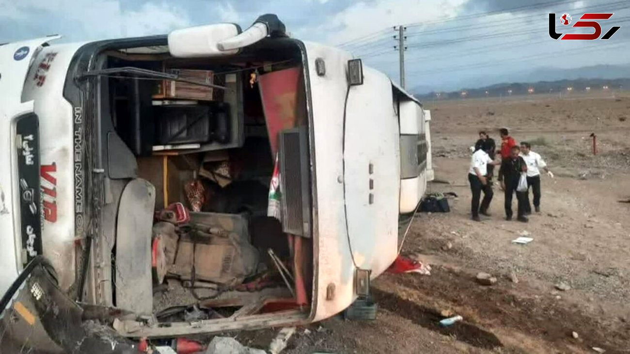 27 مصدوم بر اثر واژگونی اتوبوس در جاده اردبیل