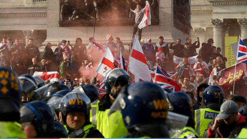 Far-right anti-immigration protests in London3