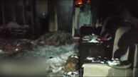 فیلم آتش سوزی یک خانه در گرگان