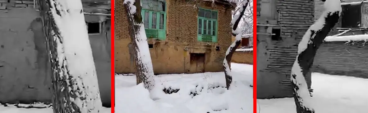 خانه‌ای رویایی در برف خوانسار