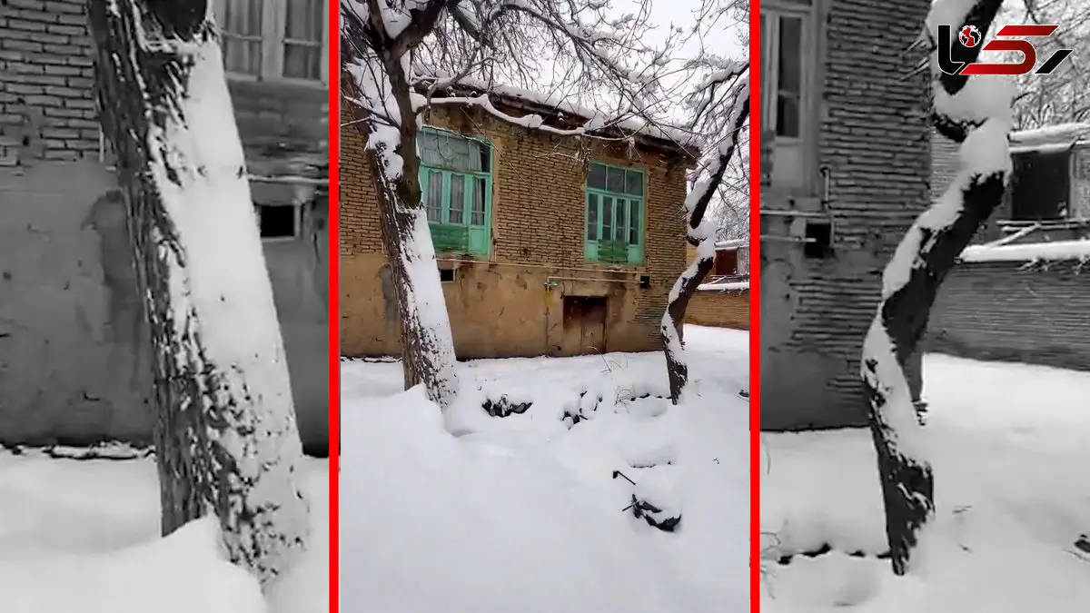 خانه‌ای رویایی در برف خوانسار