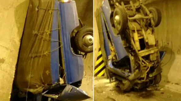 تصادف مرگبار نیسان در تونل آزادراه منجیل – رودبار + فیلم