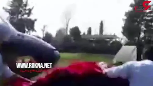 فیلم لحظه نجات زن آبستن که در سیل گلستان گرفتار شده بود + فیلم 