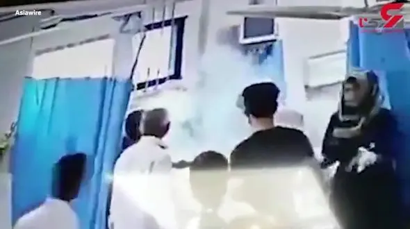 فیلم لحظه منفجر شدن مغز جوان بیمار در یک بیمارستان