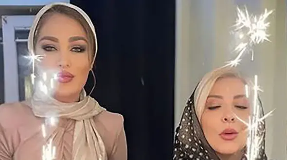 بمب عکسی مرجانه گلچین با خانم مدل منشوری ! /  سو استفاده طلا گلزار از خانم بازیگران !