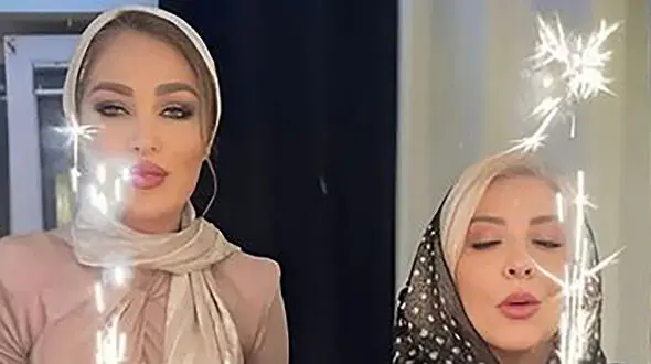  بمب عکسی مرجانه گلچین با خانم مدل منشوری ! /  سو استفاده طلا گلزار از خانم بازیگران !