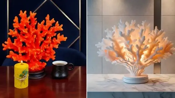 چراغ رومیزی با طراحی مرجان دریایی؛ تجربه ای متفاوت از روشنایی + 15 مدل خاص
